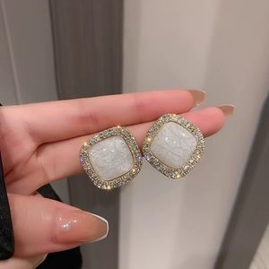 Marbled Square Earrings